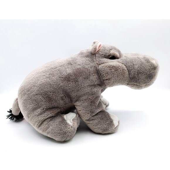 Wild Republic Gray Hippo Hippopotamus Plush Stuffed Animal Toy 13" - Picture 3 of 5